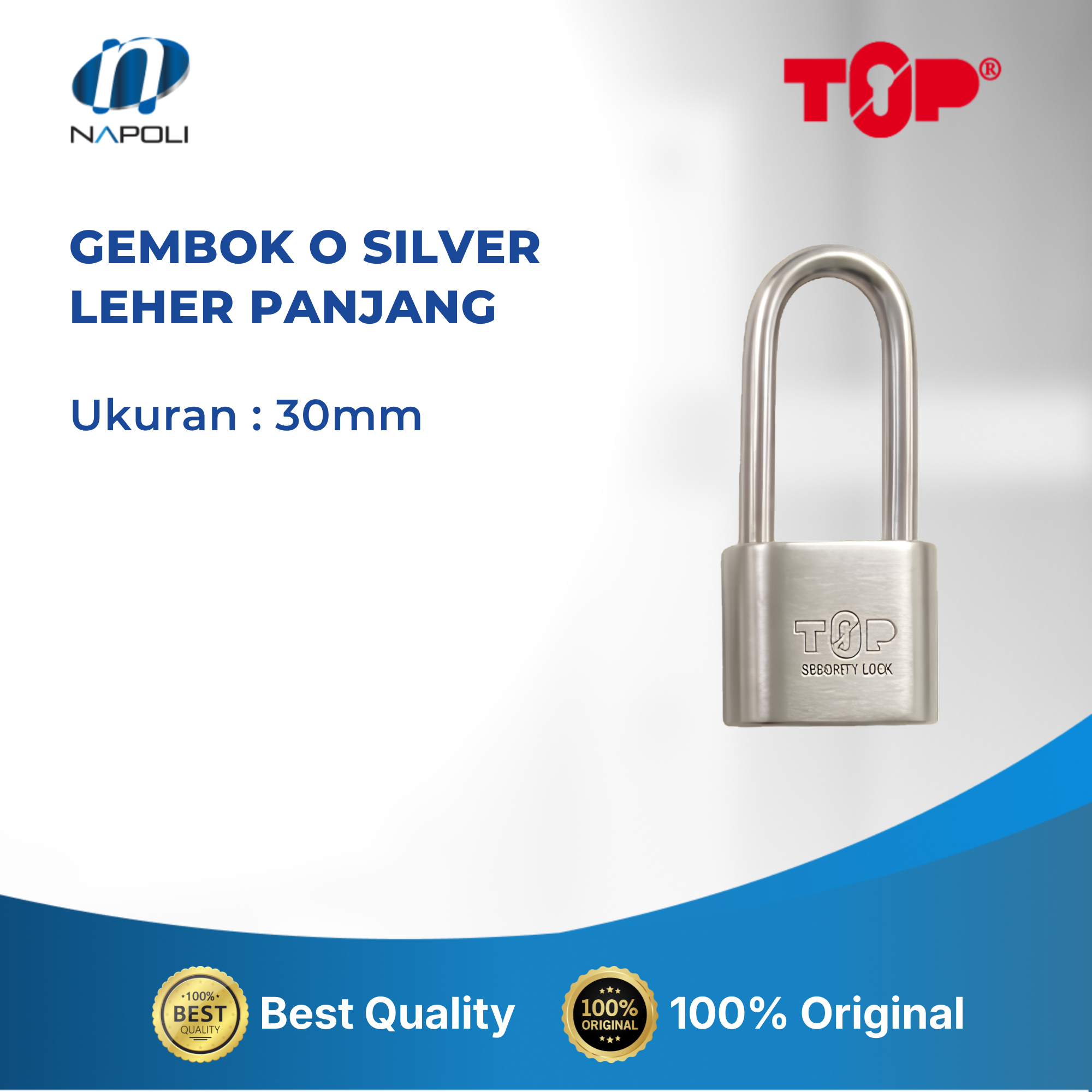 GEMBOK O SILVER LEHER PANJANG - Image 2