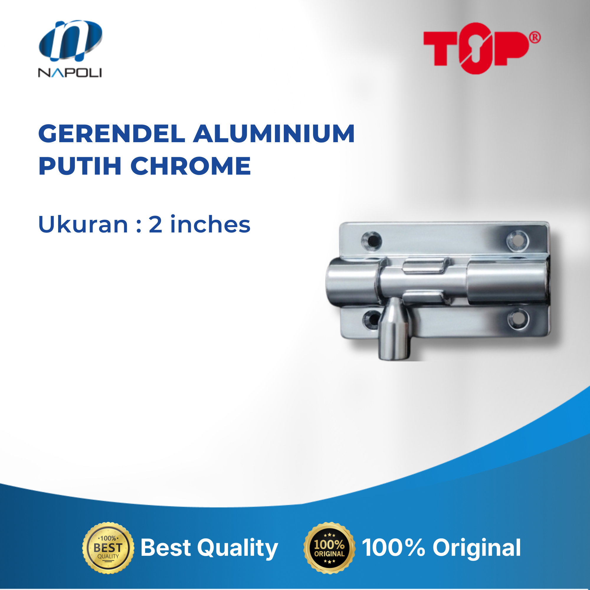 GERENDEL ALUMINIUM WHITE, COKLAT, PUTIH CHROME - Image 3